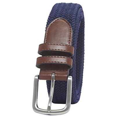 Amazon Essentials stretchvävt flätbälte för män, Marinblått Xsp, 32 Amazon Essentials stretchvävt flätbälte för män, Marinblått Xsp, 32