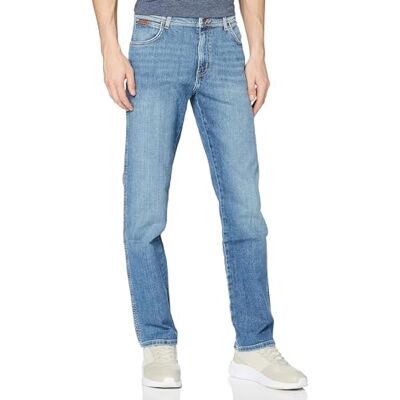 Wrangler herr Jeans Texas, Blauw (Worn Broke), 36W / 32L Wrangler herr Jeans Texas, Blauw (Worn Broke), 36W / 32L