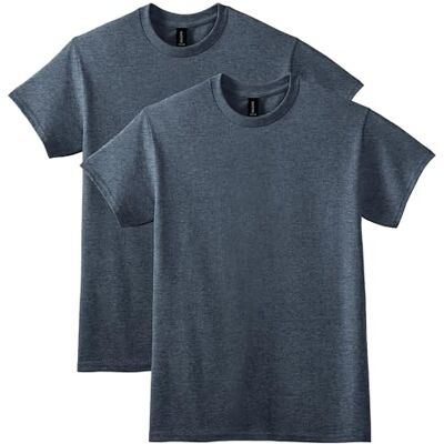 Gildan T-shirt för män (förpackning med 2), Mörk ljung (2-pack), M Gildan T-shirt för män (förpackning med 2), Mörk ljung (2-pack), M