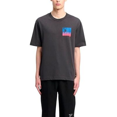 Reebok GS HS Shaq SILO Logo Tee, Tvättad svart, L Reebok GS HS Shaq SILO Logo Tee, Tvättad svart, L