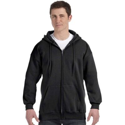 Hanes Ultimate Cotton® huvtröja i fleece för vuxna, Svart, XL Hanes Ultimate Cotton® huvtröja i fleece för vuxna, Svart, XL