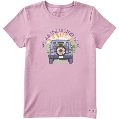 Life Is Good kortärmad Crusher-lite T-shirt, lila, medium, violett, M Life Is Good kortärmad Crusher-lite T-shirt, lila, medium, violett, M