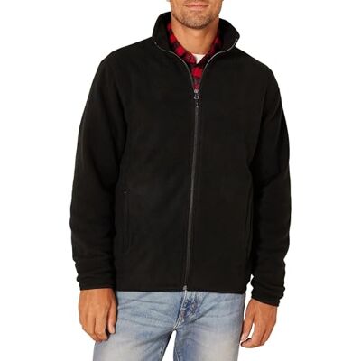 Amazon Essentials Men's Fleecejacka med dragkedja (finns i Big & Tall), Svart, XXL Amazon Essentials Men's Fleecejacka med dragkedja (finns i Big & Tall), Svart, XXL