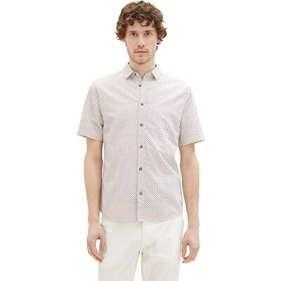 TOM TAILOR Herr 1036220 skjorta, 31793-Off White Red Minimal Design, 3XL, 31793 – off white red minimal design, 3XL TOM TAILOR Herr 1036220 skjorta, 31793-Off White Red Minimal Design, 3XL, 31793 – off white red minimal design, 3XL