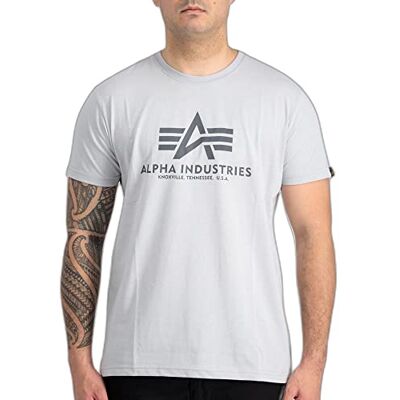 Alpha Industries Basic T-Shirt För Män Pastel Grey Alpha Industries Basic T-Shirt För Män Pastel Grey