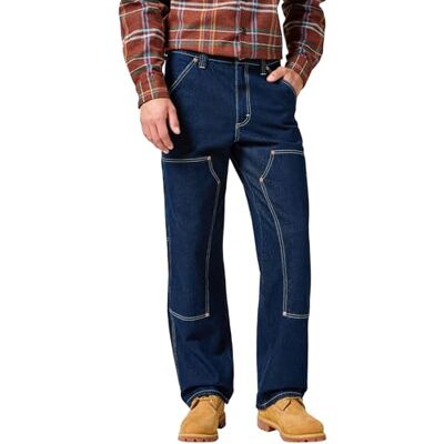 Wrangler Relaxed raka jeans för män, Badrum Hoss, 34W / 32L Wrangler Relaxed raka jeans för män, Badrum Hoss, 34W / 32L
