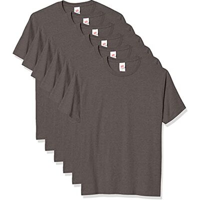 Hanes T-shirt för män, Essential-T bomull T-shirt 6-pack, -Our Best Short Sleeve T-shirt, supermjuk bomull, multipack, Rök grå, XL Hanes T-shirt för män, Essential-T bomull T-shirt 6-pack, -Our Best Short Sleeve T-shirt, supermjuk bomull, multipack, Rök grå, XL