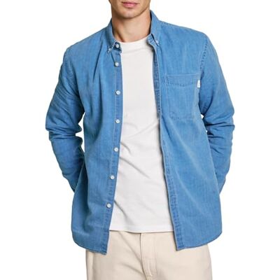 Pepe Jeans herrars hushåll, skjorta, blå, XS, Blå (Indigo blå), XS Pepe Jeans herrars hushåll, skjorta, blå, XS, Blå (Indigo blå), XS