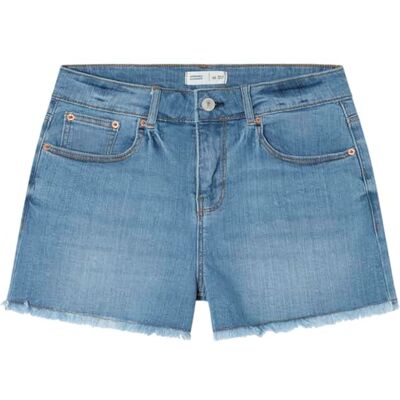 Springfield Kort denim med frans, Medium blå, 32 Springfield Kort denim med frans, Medium blå, 32