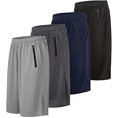Essential Foods Basketshorts för män, sportshorts med fickor för män, 4-pack, E-pack, XL, Set E, XL Essential Foods Basketshorts för män, sportshorts med fickor för män, 4-pack, E-pack, XL, Set E, XL