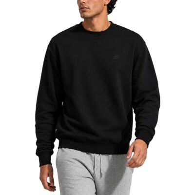 Iron Mountain Herrarbetskläder återvunnet garn miljövänligt anti-noppor flexibel bekväm sweatshirt med rund hals mjuk fleece toppjacka, svart, 3XL Iron Mountain Herrarbetskläder återvunnet garn miljövänligt anti-noppor flexibel bekväm sweatshirt med rund hals mjuk fleece toppjacka, svart, 3XL