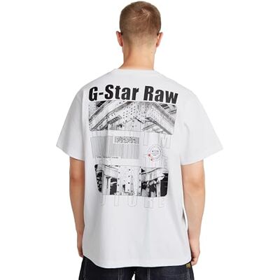 G-STAR Streckkod back gr lös r t, Vit (White D25976-c784-110), M G-STAR Streckkod back gr lös r t, Vit (White D25976-c784-110), M