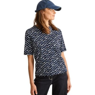 Cecil T-shirt med minimal tryck, Universal blå, S Cecil T-shirt med minimal tryck, Universal blå, S
