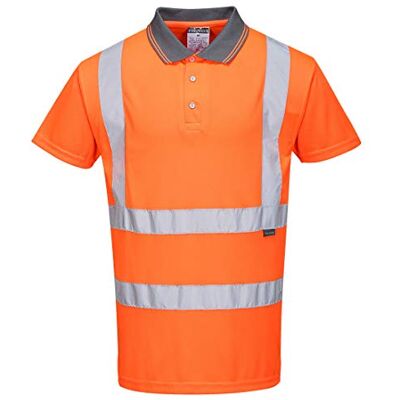 Portwest RT22 Hi-Vis Kort Ärmad Pikétröja RIS, Orange, Storlek XXXL Portwest RT22 Hi-Vis Kort Ärmad Pikétröja RIS, Orange, Storlek XXXL