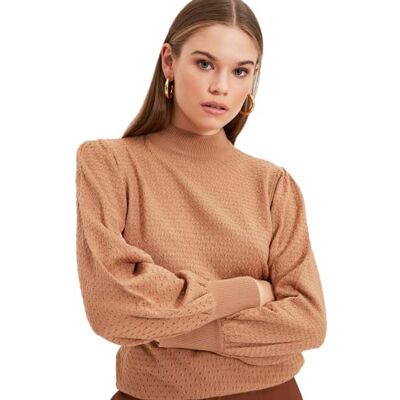 Trendyol Akryltröja brun normal S brun, Brun, S Trendyol Akryltröja brun normal S brun, Brun, S