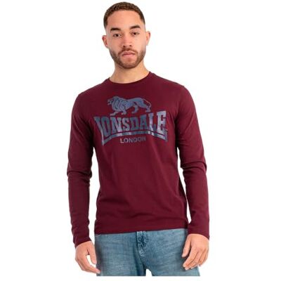 Lonsdale Ayrshire dubbelpack T-shirt, Mörk marin/oxblood, 3XL Lonsdale Ayrshire dubbelpack T-shirt, Mörk marin/oxblood, 3XL