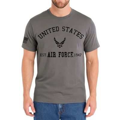 Icon Sports Herr USA Air Force kortärmad t-shirt, grå, medium Icon Sports Herr USA Air Force kortärmad t-shirt, grå, medium