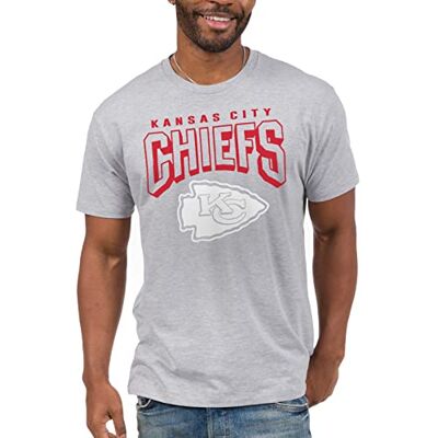Junk Food Unisex klassisk rund hals, autentiska detaljer, passform. T-shirt, Kansas City Chiefs – ljung grå, XL Junk Food Unisex klassisk rund hals, autentiska detaljer, passform. T-shirt, Kansas City Chiefs – ljung grå, XL