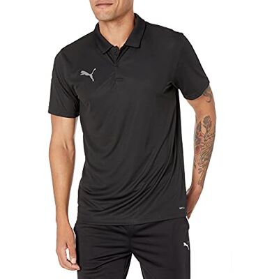PUMA Herr Teamliga Sideline Polo Shirt, svart/vit, medium, Svart/vit, M PUMA Herr Teamliga Sideline Polo Shirt, svart/vit, medium, Svart/vit, M