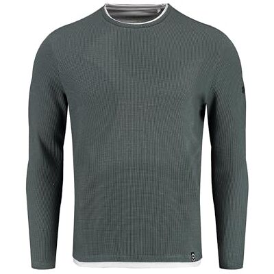 KEY LARGO Stefano Round Sweatshirt för män, Mörkgrön (1501), M KEY LARGO Stefano Round Sweatshirt för män, Mörkgrön (1501), M