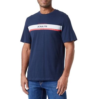JACK & JONES Bestseller A/S Herr Jjalex Tee Ss Crew Neck T-shirt, Navy Blazer, M JACK & JONES Bestseller A/S Herr Jjalex Tee Ss Crew Neck T-shirt, Navy Blazer, M