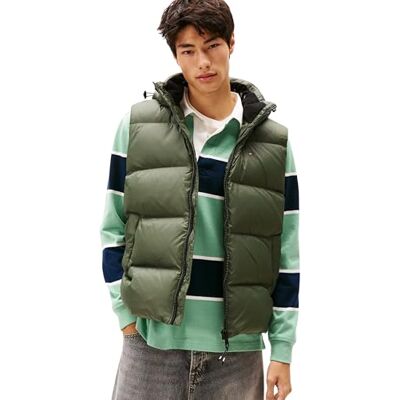 Tommy Jeans herr TJM ESSENTIAL DOWN VEST EXT DM0DM20465, grön, 4XL, Grön (tenngrön), 4XL stor Tommy Jeans herr TJM ESSENTIAL DOWN VEST EXT DM0DM20465, grön, 4XL, Grön (tenngrön), 4XL stor