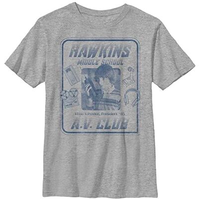 Stranger Things Pojkar Mike Hawkins Av President kortärmad T-shirt, Grå ljung, M Stranger Things Pojkar Mike Hawkins Av President kortärmad T-shirt, Grå ljung, M