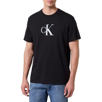 Calvin jeans herr SS CNTR MNGRM E CLSS LV04RC857G grafiska t-shirts, svart (svart), L, svart (svart), L Calvin jeans herr SS CNTR MNGRM E CLSS LV04RC857G grafiska t-shirts, svart (svart), L, svart (svart), L
