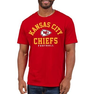 Junk Food NFL Classic Team Logo T-shirt, röd/utflykt, enfärgad (Getaway Solids), XL Junk Food NFL Classic Team Logo T-shirt, röd/utflykt, enfärgad (Getaway Solids), XL