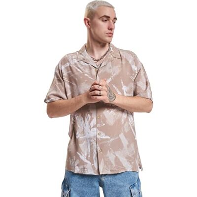 JACK & JONES Herr Jorflow Resort AOP skjorta Ss Blk skjorta, Porslin, S JACK & JONES Herr Jorflow Resort AOP skjorta Ss Blk skjorta, Porslin, S