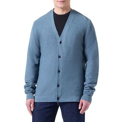 Replay herr regular fit kofta av bomull med knappslå, M28 jeans melange, M Replay herr regular fit kofta av bomull med knappslå, M28 jeans melange, M