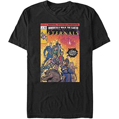 Marvel Unisex The Eternals-Halftone Cover Organic Short Sleeve t-shirt, svart, M, svart, M Marvel Unisex The Eternals-Halftone Cover Organic Short Sleeve t-shirt, svart, M, svart, M