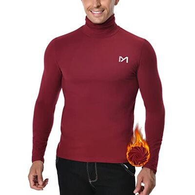 MEETYOO Mäns termisk T-shirt Långärmad Ull T-shirt för män, termisk T-shirt för skidåkning, vinterresor T-shirt, Röd, S MEETYOO Mäns termisk T-shirt Långärmad Ull T-shirt för män, termisk T-shirt för skidåkning, vinterresor T-shirt, Röd, S