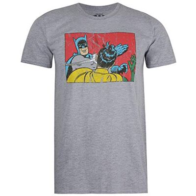 DC Comics Bat Slap T-shirt för män, grå Märgel, XXL DC Comics Bat Slap T-shirt för män, grå Märgel, XXL