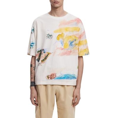 Desigual TS_Helsingfors, 1039 White Swam, XL, Vit, XL Desigual TS_Helsingfors, 1039 White Swam, XL, Vit, XL