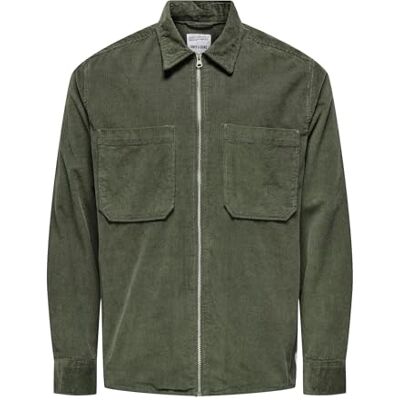 Only & Sons Onsalp 14 W RLX 2 st tvättad sladd dragkedja Noos, Castor Gray, XS Only & Sons Onsalp 14 W RLX 2 st tvättad sladd dragkedja Noos, Castor Gray, XS