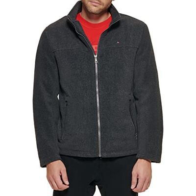 Tommy Hilfiger herr klassisk dragkedja fram polär fleecejacka fleecejacka, Träkol, S Tommy Hilfiger herr klassisk dragkedja fram polär fleecejacka fleecejacka, Träkol, S