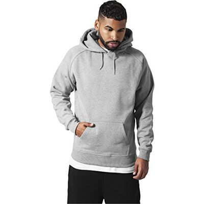 Urban Classics Blank Hoody för män, GRÅ, S Urban Classics Blank Hoody för män, GRÅ, S