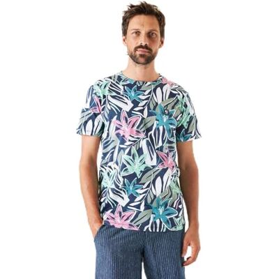 Garcia Q41007_herr t-shirt ss, marinblå, S Garcia Q41007_herr t-shirt ss, marinblå, S