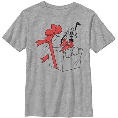 Disney Pojkar Pluto Present Fill T-shirt, Sportig Heather, XL Disney Pojkar Pluto Present Fill T-shirt, Sportig Heather, XL