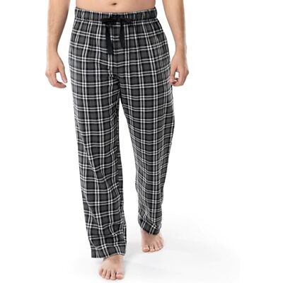 Fruit of the Loom mens Yarn-dye Woven Flannel Pant Pajama Bottom, Grey Plaid, Medium US Fruit of the Loom mens Yarn-dye Woven Flannel Pant Pajama Bottom, Grey Plaid, Medium US
