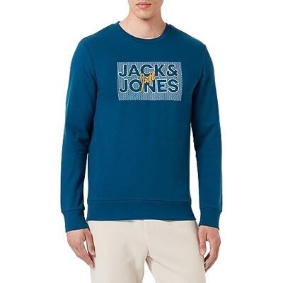 JACK & JONES Bestseller A/S Jjmarius sweat crew neck tröja för män, Sailor Blue, L JACK & JONES Bestseller A/S Jjmarius sweat crew neck tröja för män, Sailor Blue, L