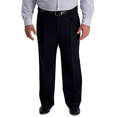 Haggar herr B & t khaki veckad framsida expanderbar midjeband ledig byxa Haggar herr B & t khaki veckad framsida expanderbar midjeband ledig byxa