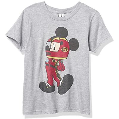 Disney -karaktärer Musse Racecar Driver Pojkens Heather Crew Tee, Atletisk Heather, XS Disney -karaktärer Musse Racecar Driver Pojkens Heather Crew Tee, Atletisk Heather, XS