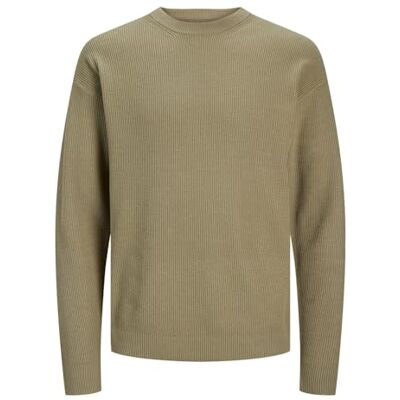 JACK & JONES JPRCCSPRING perfekt stickad crew neck, ALOE, S JACK & JONES JPRCCSPRING perfekt stickad crew neck, ALOE, S