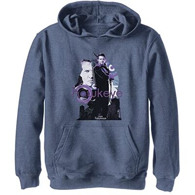 Marvel Hawkeye Bow 0n It huvtröja, Heather Navy, S, Ljung marinblå, S Marvel Hawkeye Bow 0n It huvtröja, Heather Navy, S, Ljung marinblå, S