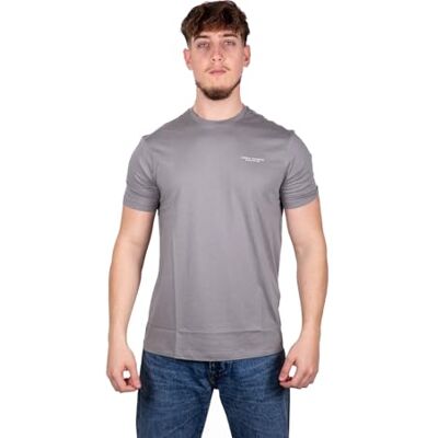 Giorgio Armani T-shirt mikro Milano/NY logotyp kortärmad herr, Klar, L Giorgio Armani T-shirt mikro Milano/NY logotyp kortärmad herr, Klar, L