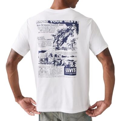 Levi's Ss Relaxed Fit Tee Know Your West 1 Vit Levi's Ss Relaxed Fit Tee Know Your West 1 Vit