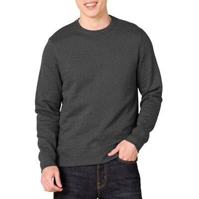 Amazon Essentials Men's Fleecetröja med rund hals (finns i Big & Tall), Kolsvart ljung, XS Amazon Essentials Men's Fleecetröja med rund hals (finns i Big & Tall), Kolsvart ljung, XS