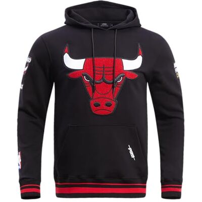 Pro Standard NBA retro klassisk M Rib FLC Po huvtröja sweatshirt med huva, svart/röd/svart, L, Svart/röd/svart, L Pro Standard NBA retro klassisk M Rib FLC Po huvtröja sweatshirt med huva, svart/röd/svart, L, Svart/röd/svart, L